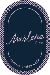 Marlene & Co Curated Design Build Submark in Light Pink and Navy