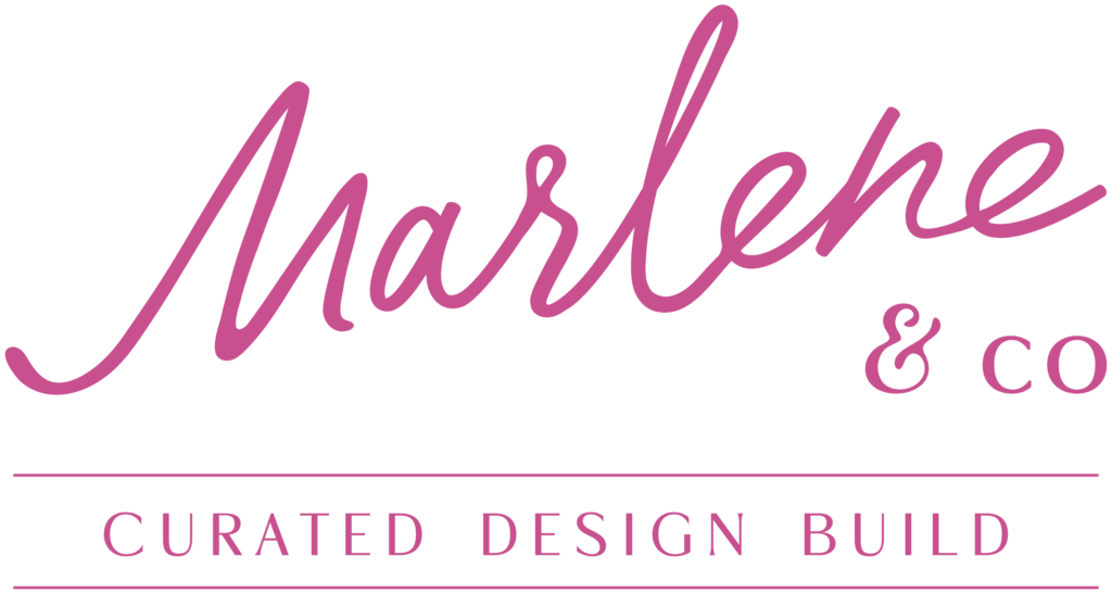 Marlene & Co Curated Design Build in Norwell, MA Fuchsia Stacked Logo