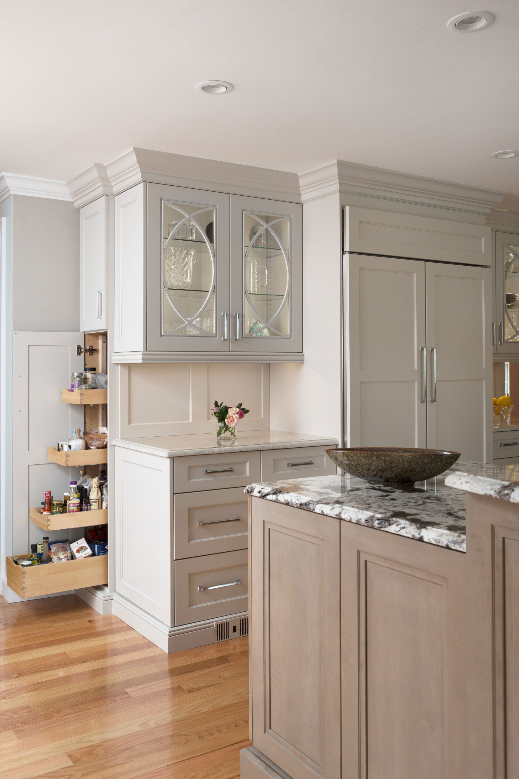Neutral Toned Kitchen Remodel with Custom Cabinetry by Marlene & Co