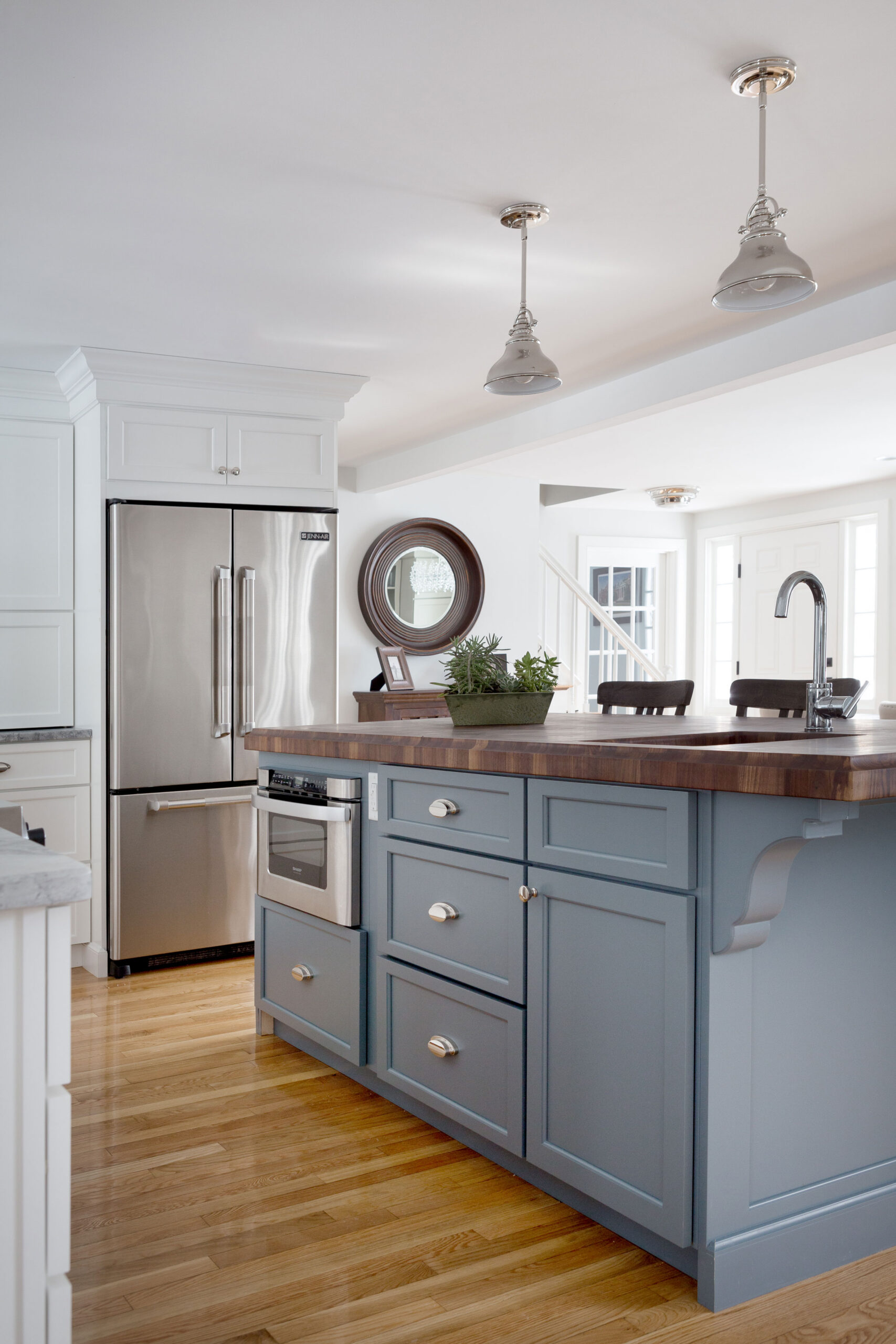 White and Grey Cabinetry in a Kitchen Remodel Designed & Built by Marlene & Co