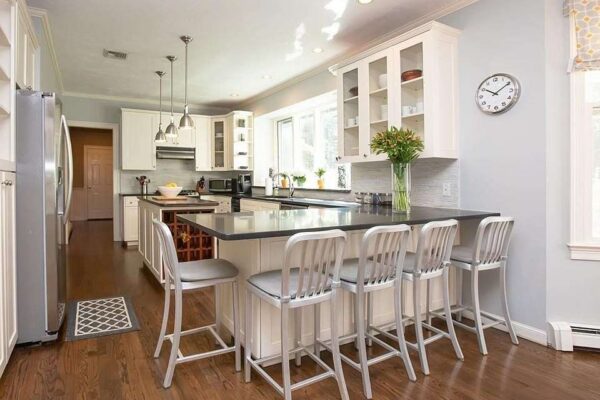 Before of a kitchen remodel with tight space