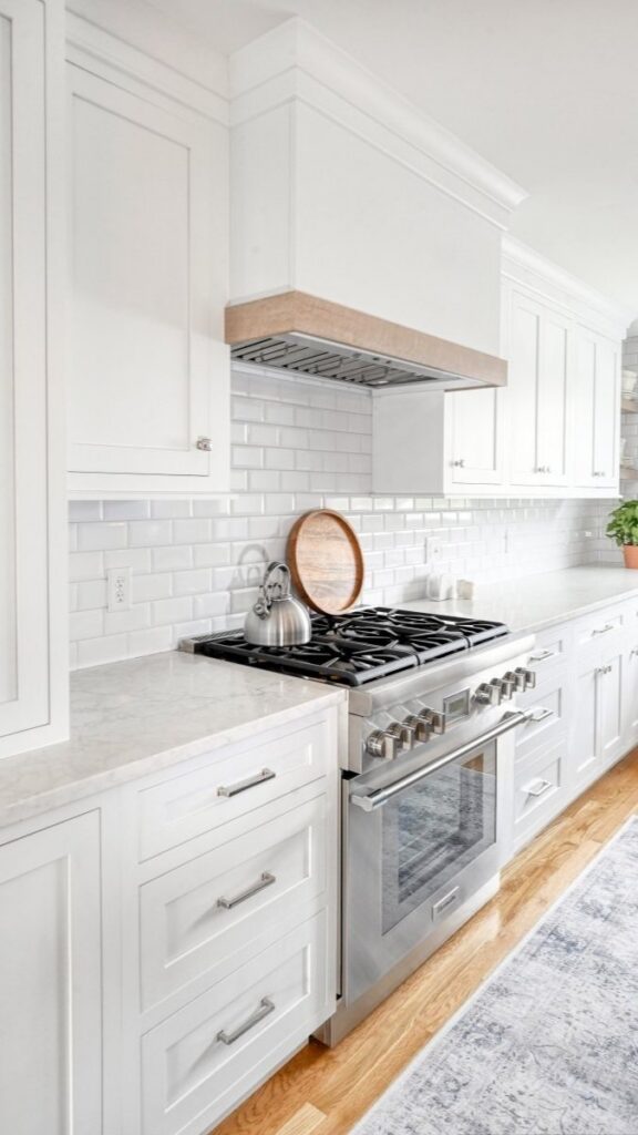 Newly remodeled kitchen by Marlene & Co with custom cabinetry