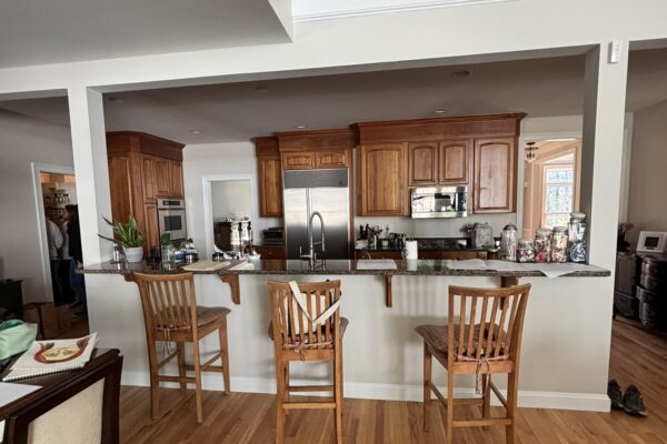 Before the remodel the kitchen was outdated and choppy in design